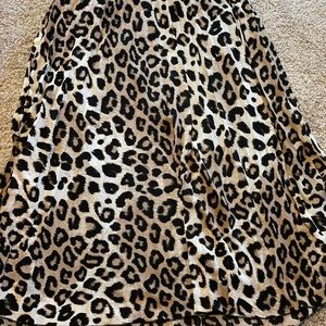 Leopard midi skirt